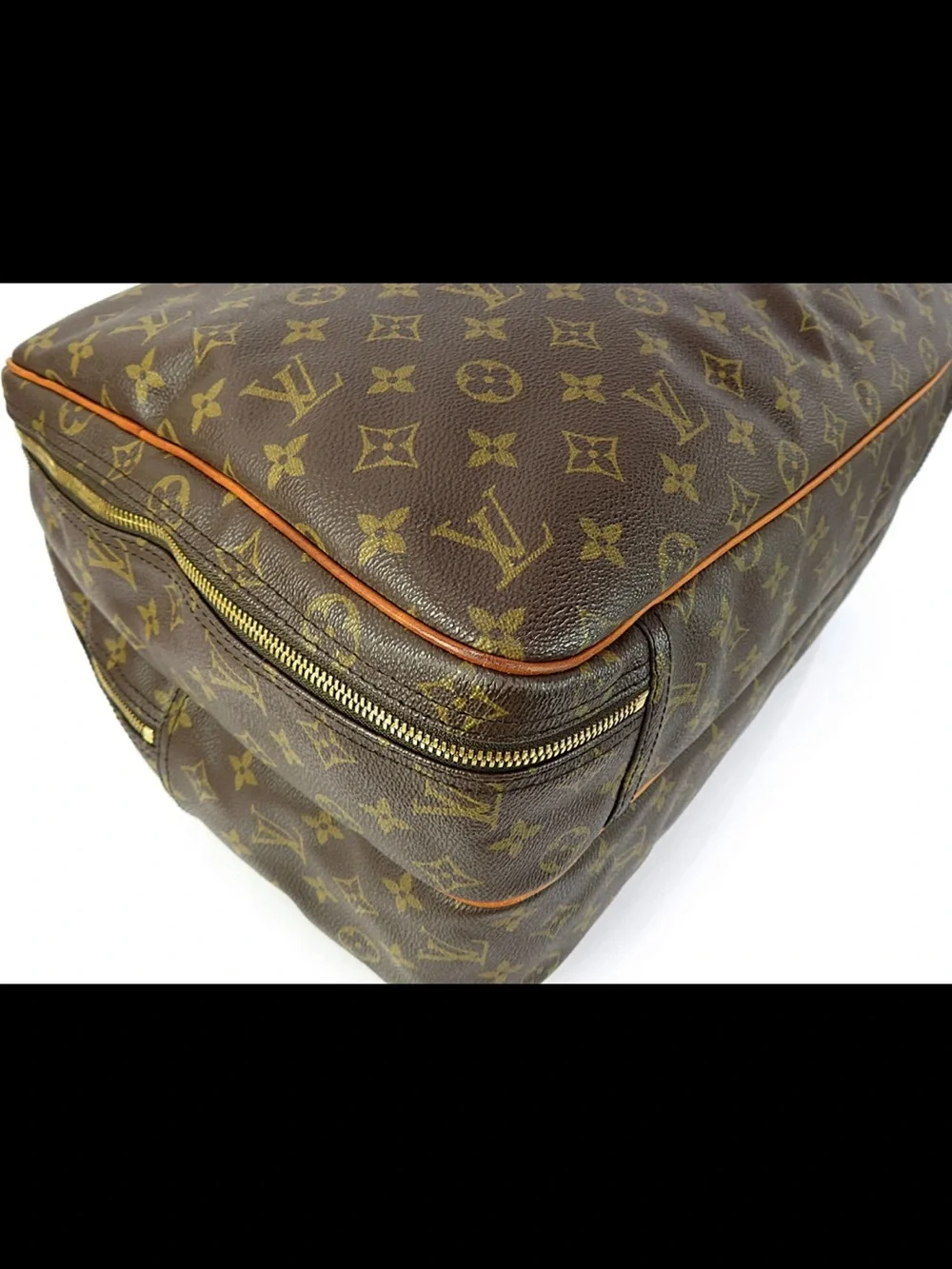Louis Vuitton Brown Monogram Leather Trim Briefcase
